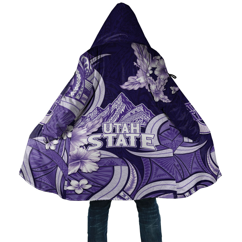 Utah State Polynesian Heritage Cloak Floral Tribal Pattern Tropical Flowers LT05 Unisex Purple - Polynesian Pride