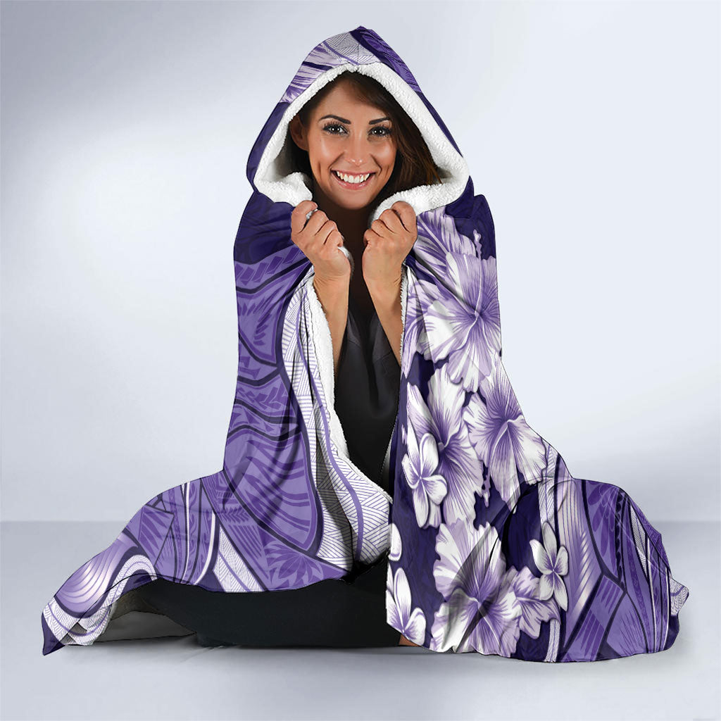 Utah State Polynesian Heritage Hooded Blanket Floral Tribal Pattern Tropical Flowers LT05 - Polynesian Pride
