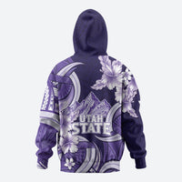 Utah State Polynesian Heritage Hoodie Floral Tribal Pattern Tropical Flowers LT05 - Polynesian Pride