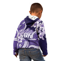 Utah State Polynesian Heritage Kid Hoodie Floral Tribal Pattern Tropical Flowers LT05 - Polynesian Pride