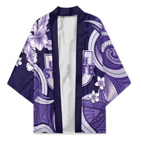 Utah State Polynesian Heritage Kimono Floral Tribal Pattern Tropical Flowers LT05 Unisex Purple - Polynesian Pride