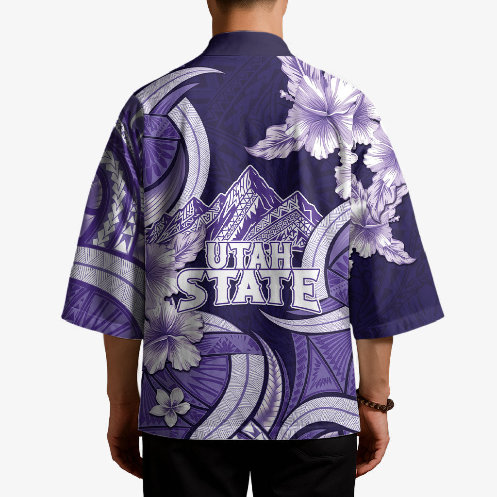 Utah State Polynesian Heritage Kimono Floral Tribal Pattern Tropical Flowers LT05 - Polynesian Pride