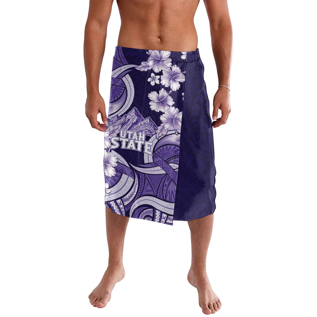 Utah State Polynesian Heritage Lavalava Floral Tribal Pattern Tropical Flowers LT05 Purple - Polynesian Pride