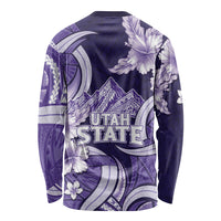 Utah State Polynesian Heritage Long Sleeve Shirt Floral Tribal Pattern Tropical Flowers LT05 - Polynesian Pride