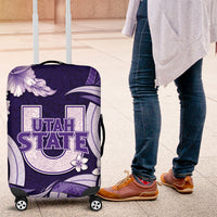 Utah State Polynesian Heritage Luggage Cover Floral Tribal Pattern Tropical Flowers LT05 Purple - Polynesian Pride