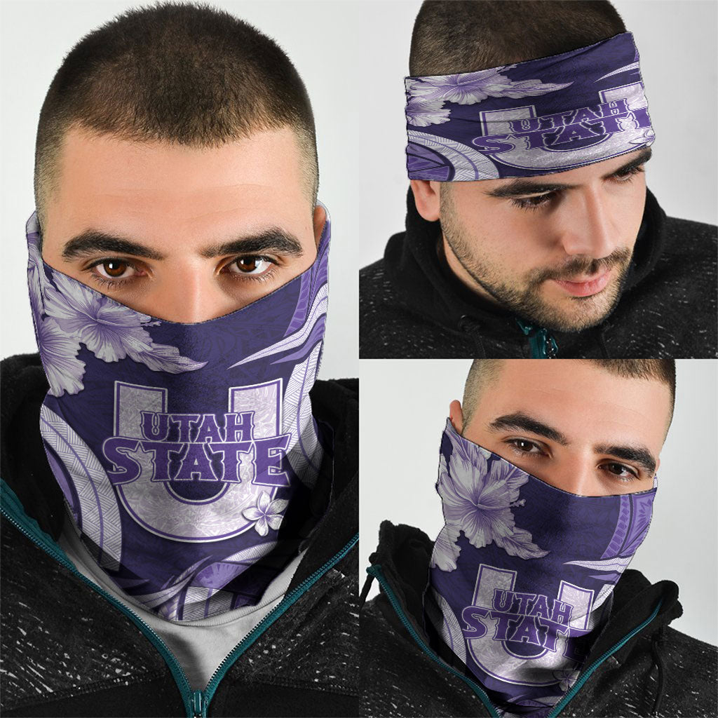 Utah State Polynesian Heritage Neck Gaiter Floral Tribal Pattern Tropical Flowers LT05 - Polynesian Pride