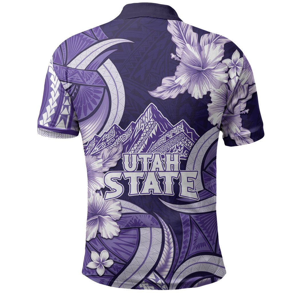 Utah State Polynesian Heritage Polo Shirt Floral Tribal Pattern Tropical Flowers LT05 - Polynesian Pride