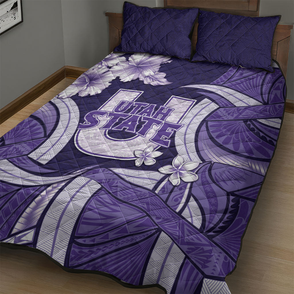 Utah State Polynesian Heritage Quilt Bed Set Floral Tribal Pattern Tropical Flowers LT05 - Polynesian Pride