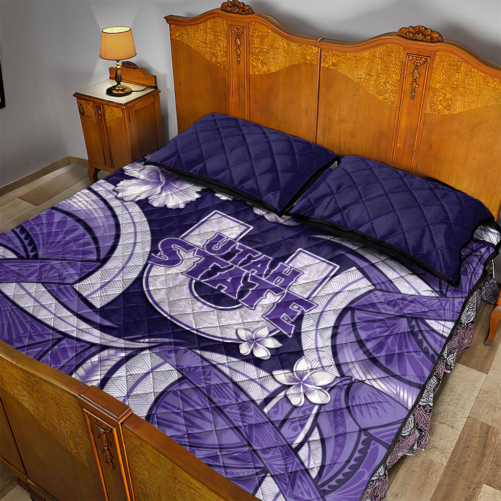 Utah State Polynesian Heritage Quilt Bed Set Floral Tribal Pattern Tropical Flowers LT05 - Polynesian Pride