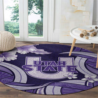 Utah State Polynesian Heritage Round Carpet Floral Tribal Pattern Tropical Flowers LT05 - Polynesian Pride