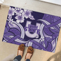 Utah State Polynesian Heritage Rubber Doormat Floral Tribal Pattern Tropical Flowers LT05 - Polynesian Pride