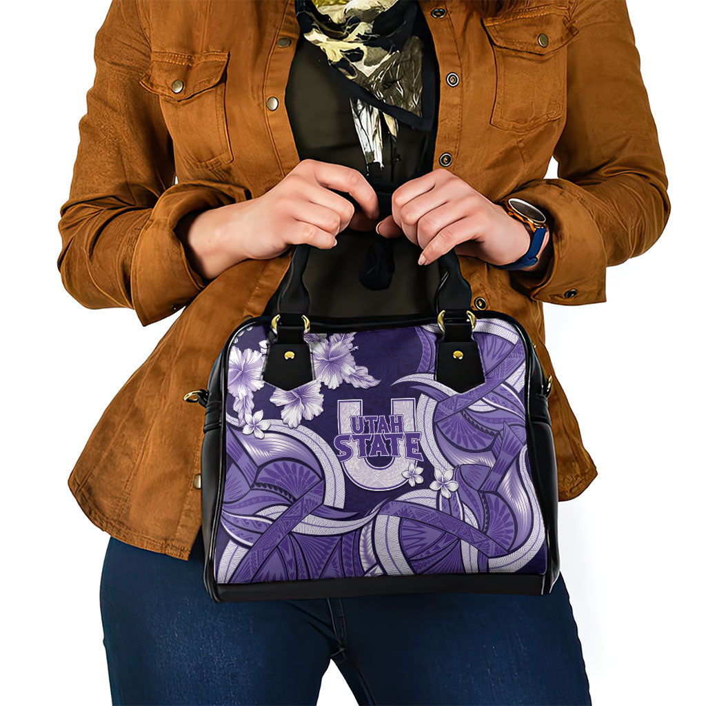 Utah State Polynesian Heritage Shoulder Handbag Floral Tribal Pattern Tropical Flowers LT05 - Polynesian Pride