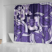 Utah State Polynesian Heritage Shower Curtain Floral Tribal Pattern Tropical Flowers LT05 - Polynesian Pride