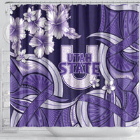 Utah State Polynesian Heritage Shower Curtain Floral Tribal Pattern Tropical Flowers LT05 - Polynesian Pride