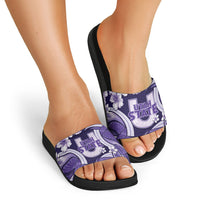 Utah State Polynesian Heritage Slide Sandals Floral Tribal Pattern Tropical Flowers LT05 - Polynesian Pride