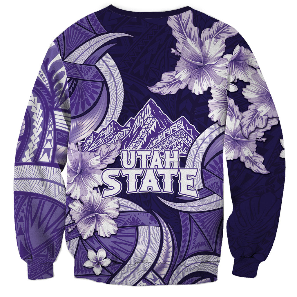Utah State Polynesian Heritage Sweatshirt Floral Tribal Pattern Tropical Flowers LT05 - Polynesian Pride