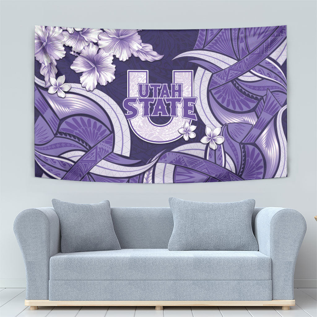 Utah State Polynesian Heritage Tapestry Floral Tribal Pattern Tropical Flowers LT05 - Polynesian Pride