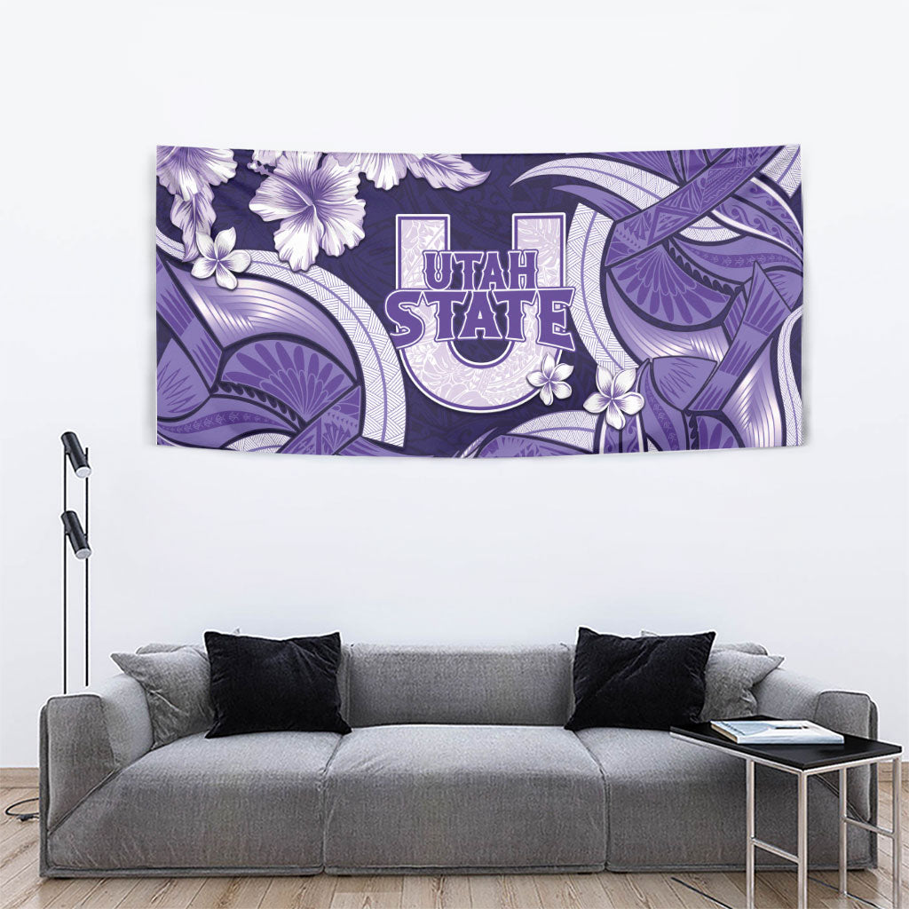 Utah State Polynesian Heritage Tapestry Floral Tribal Pattern Tropical Flowers LT05 - Polynesian Pride