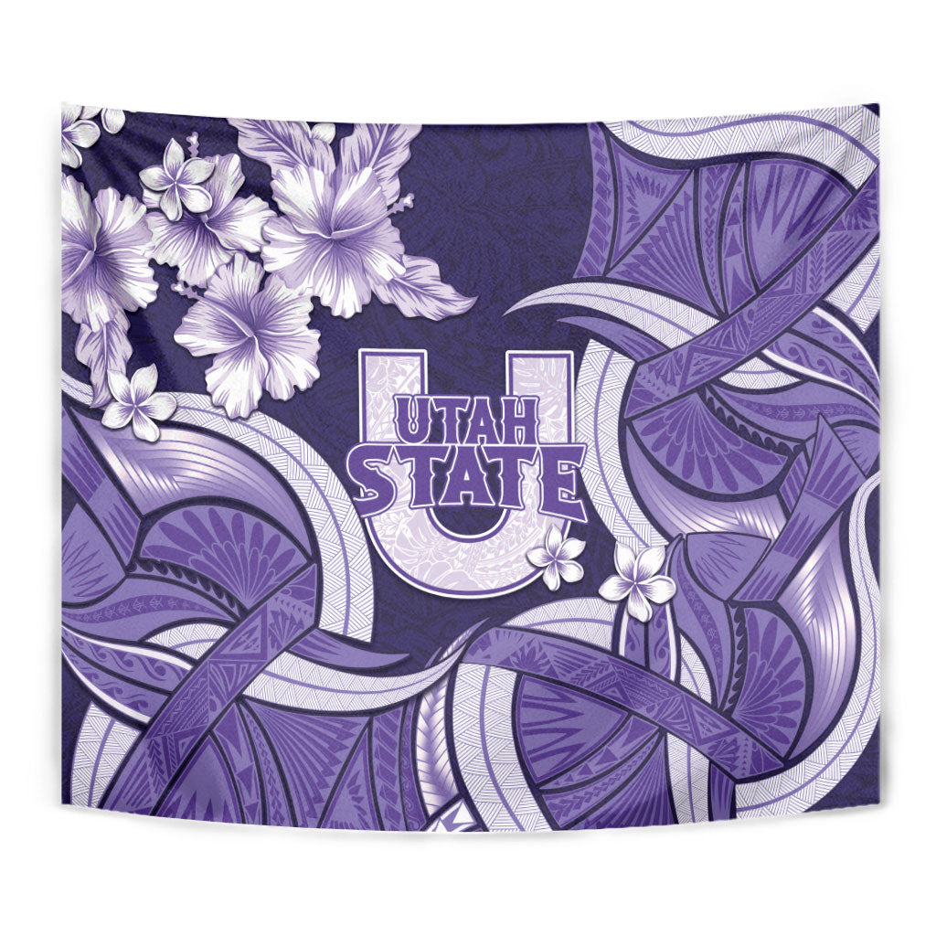 Utah State Polynesian Heritage Tapestry Floral Tribal Pattern Tropical Flowers LT05 - Polynesian Pride