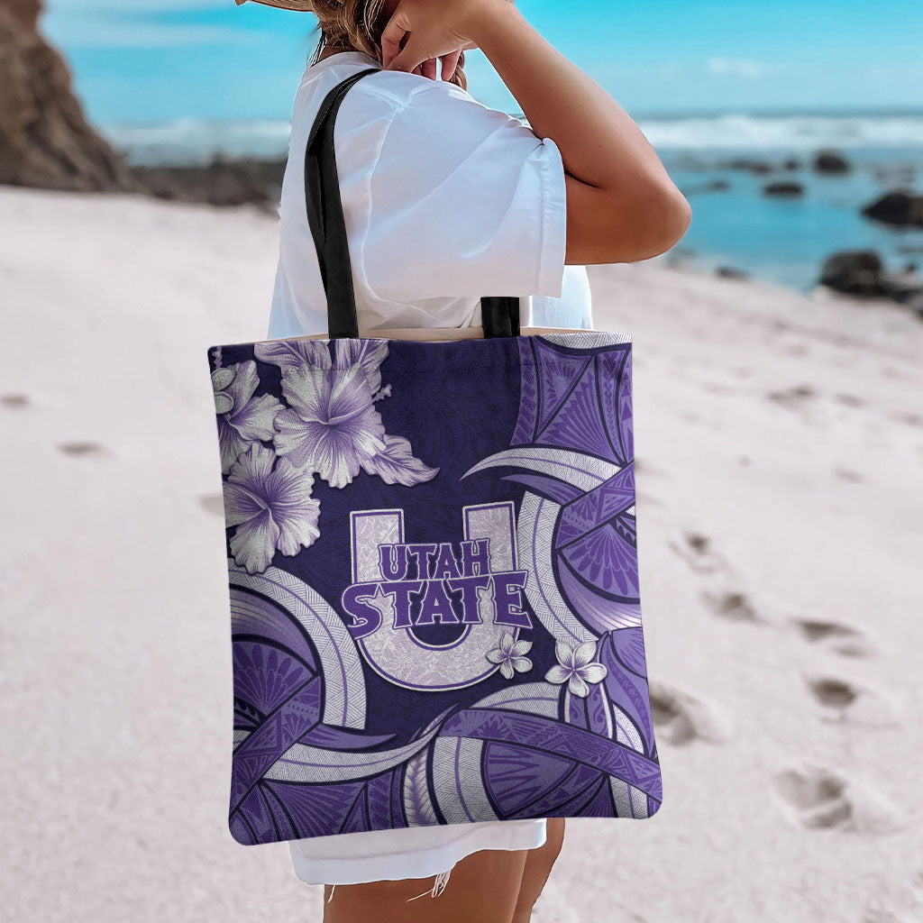 Utah State Polynesian Heritage Tote Bag Floral Tribal Pattern Tropical Flowers LT05 - Polynesian Pride