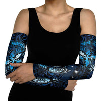 Hawaii Makahiki Season Arm Sleeves Floral Tribal Tattoo Blue Galaxy - Polynesian Pride