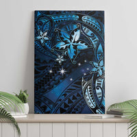 Hawaii Makahiki Season Canvas Wall Art Floral Tribal Tattoo Blue Galaxy LT05 - Polynesian Pride