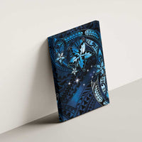 Hawaii Makahiki Season Canvas Wall Art Floral Tribal Tattoo Blue Galaxy LT05 - Polynesian Pride