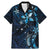 Hawaii Makahiki Season Family Matching Mermaid Dress and Hawaiian Shirt Floral Tribal Tattoo Blue Galaxy