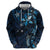 Hawaii Makahiki Season Hoodie Floral Tribal Tattoo Blue Galaxy