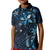 Hawaii Makahiki Season Kid Polo Shirt Floral Tribal Tattoo Blue Galaxy