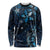 Hawaii Makahiki Season Long Sleeve Shirt Floral Tribal Tattoo Blue Galaxy