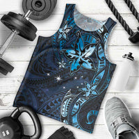 Hawaii Makahiki Season Men Tank Top Floral Tribal Tattoo Blue Galaxy LT05 - Polynesian Pride