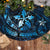 Hawaii Makahiki Season Tree Skirt Floral Tribal Tattoo Blue Galaxy