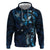 Hawaii Makahiki Season Zip Hoodie Floral Tribal Tattoo Blue Galaxy