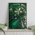 Hawaii Makahiki Season Canvas Wall Art Floral Tribal Tattoo Green Galaxy