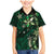 Hawaii Makahiki Season Family Matching Mermaid Dress and Hawaiian Shirt Floral Tribal Tattoo Green Galaxy