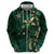 Hawaii Makahiki Season Hoodie Floral Tribal Tattoo Green Galaxy