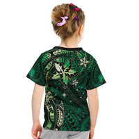 Hawaii Makahiki Season Kid T Shirt Floral Tribal Tattoo Green Galaxy