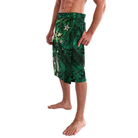 Hawaii Makahiki Season Lavalava Floral Tribal Tattoo Green Galaxy LT05 - Polynesian Pride