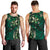 Hawaii Makahiki Season Men Tank Top Floral Tribal Tattoo Green Galaxy