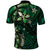 Hawaii Makahiki Season Polo Shirt Floral Tribal Tattoo Green Galaxy