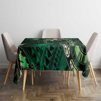 Hawaii Makahiki Season Tablecloth Floral Tribal Tattoo Green Galaxy LT05 - Polynesian Pride