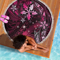 Hawaii Makahiki Season Beach Blanket Floral Tribal Tattoo Pink Galaxy LT05 - Polynesian Pride