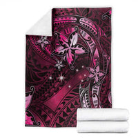 Hawaii Makahiki Season Blanket Floral Tribal Tattoo Pink Galaxy LT05 - Polynesian Pride