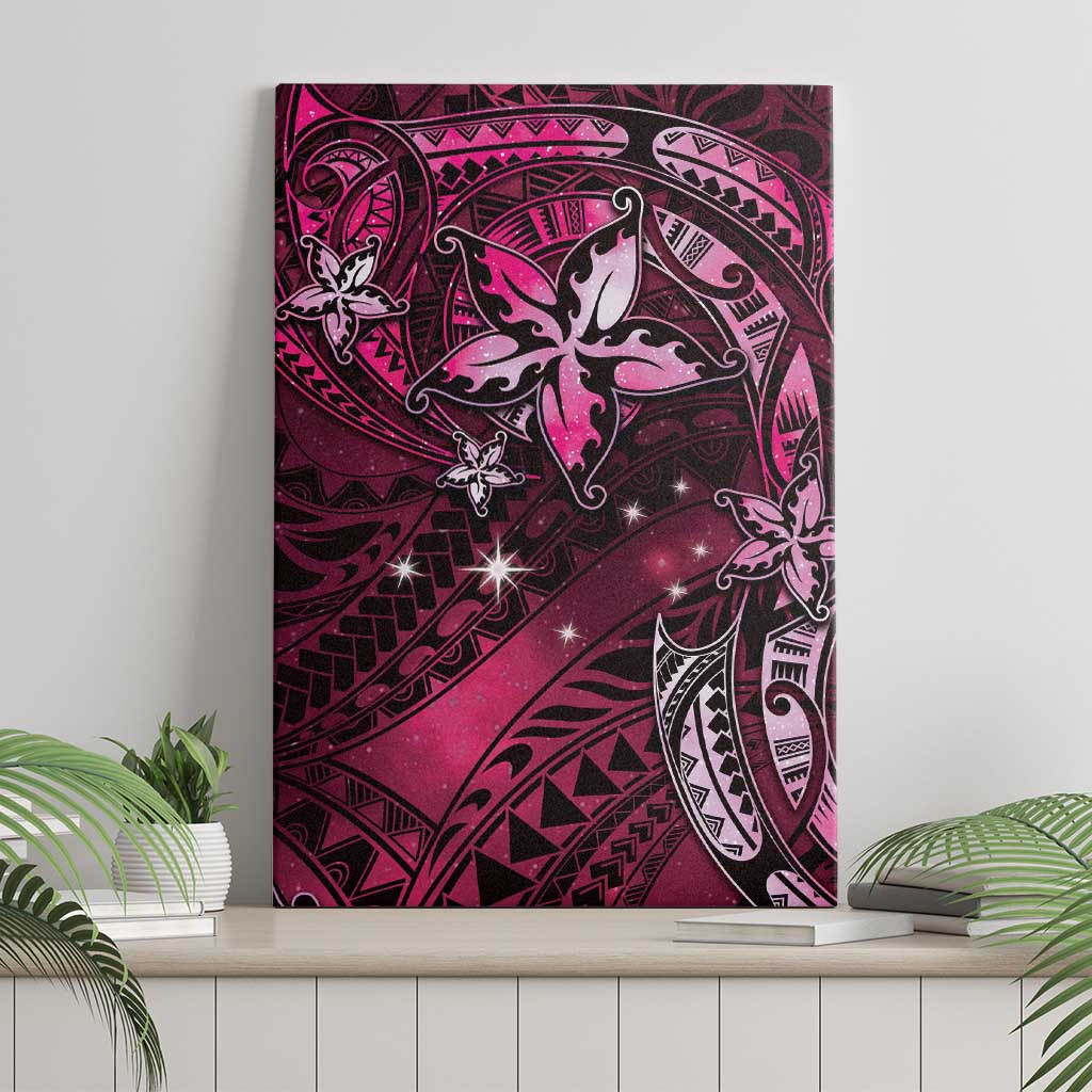 Hawaii Makahiki Season Canvas Wall Art Floral Tribal Tattoo Pink Galaxy LT05 - Polynesian Pride