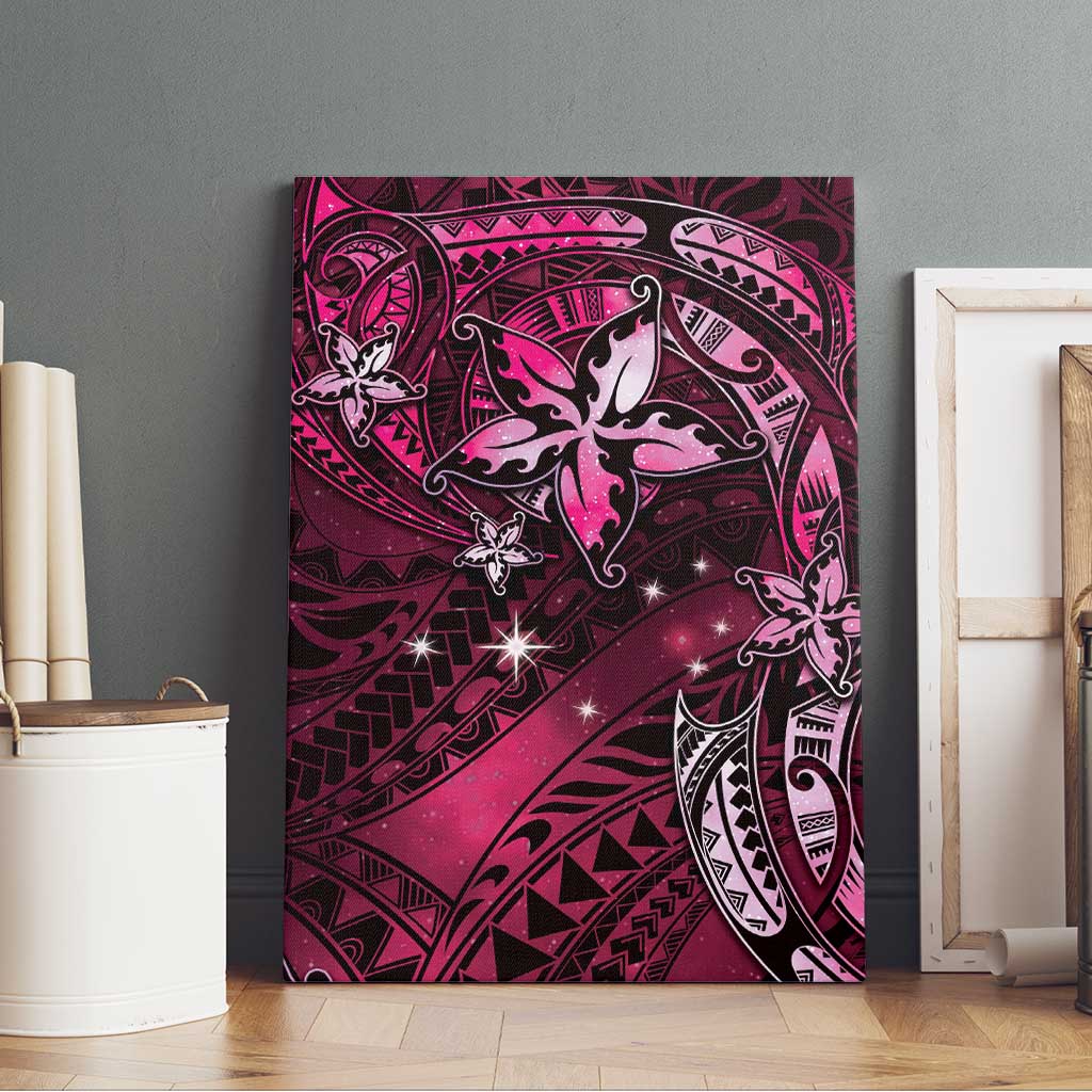 Hawaii Makahiki Season Canvas Wall Art Floral Tribal Tattoo Pink Galaxy LT05 - Polynesian Pride
