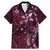 Hawaii Makahiki Season Family Matching Mermaid Dress and Hawaiian Shirt Floral Tribal Tattoo Pink Galaxy