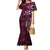 Hawaii Makahiki Season Family Matching Mermaid Dress and Hawaiian Shirt Floral Tribal Tattoo Pink Galaxy