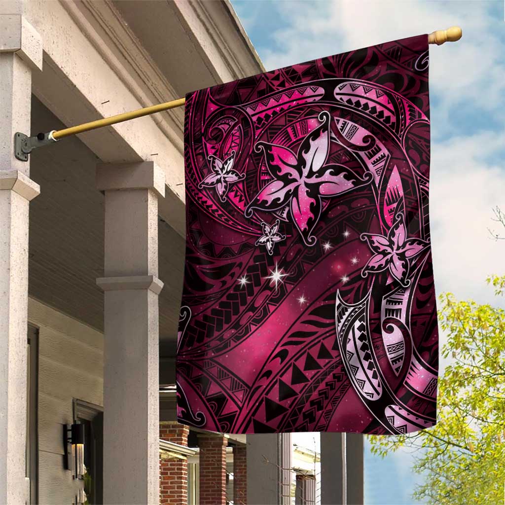 Hawaii Makahiki Season Garden Flag Floral Tribal Tattoo Pink Galaxy