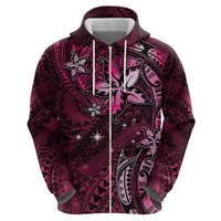 Hawaii Makahiki Season Hoodie Floral Tribal Tattoo Pink Galaxy